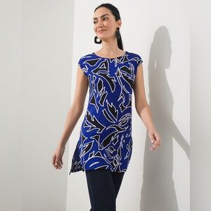 Chicos Travelers Classic Print Tunic, Brand New with Tags